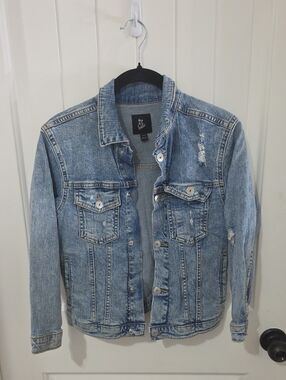 art class Light Blue Distressed Denim Jacket - Women's Denim Jacket